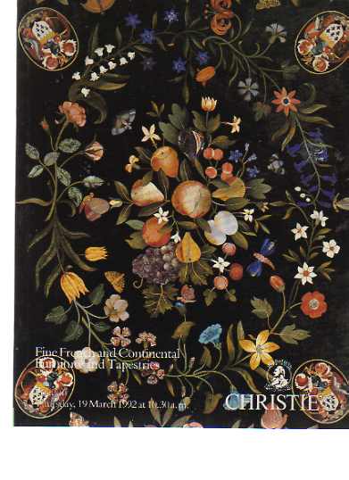 Christies 1992 French & Continental Furniture and Tapestries