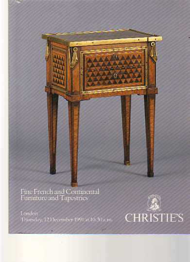 Christies 1991 Fine French & Continental Furniture & Tapestries