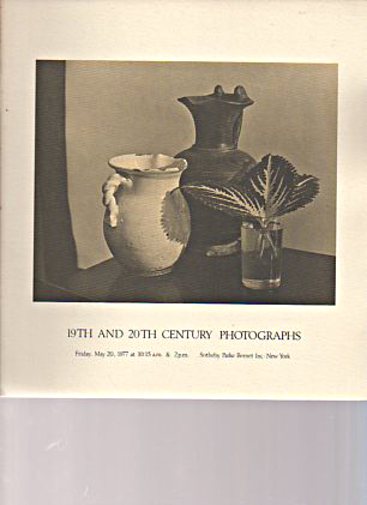 Sothebys May 1977 19th & 20th Century Photographs