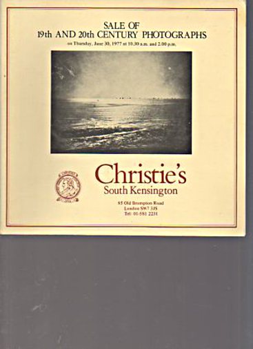 Christies June 1977 19th & 20th Century Photographs