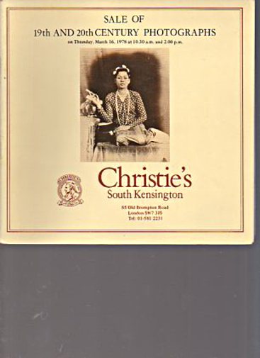 Christies March 1978 19th & 20th Century Photographs