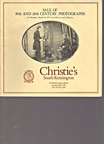Christies March 1977 19th & 20th Century Photographs