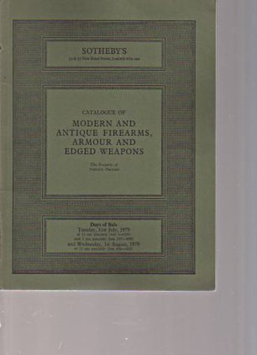 Sothebys 1979 Modern & Antique Firearms, Armour, Weapons