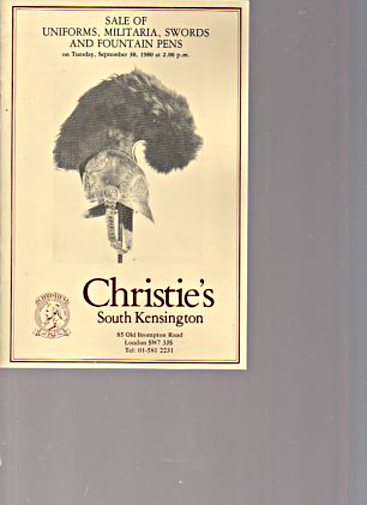 Christies 1980 Uniforms, Militaria, Swords
