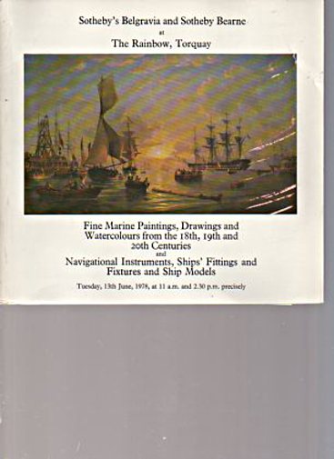 Sothebys 1978 Fine Marine Paintings, Ships Models