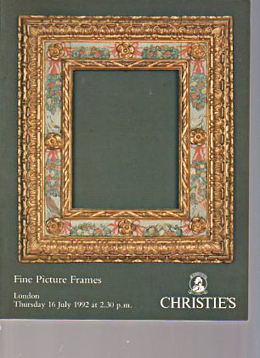 Christies July 1992 Fine Picture Frames