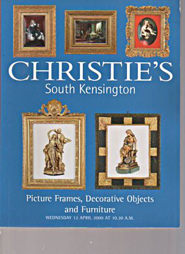 Christies April 2000 Picture Frames, Decorative Objects, Furniture