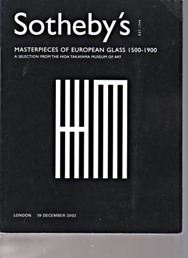 Sothebys 2002 Masterpieces of European Glass 1500-1900