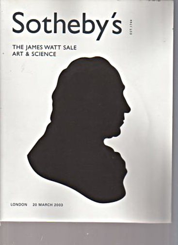 Sothebys 2003 The James Watt Sale Art & Science
