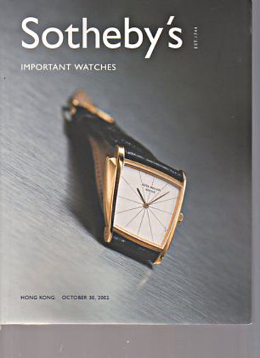 Sothebys October 2002 Important Watches