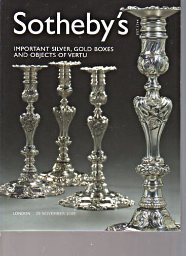 Sothebys 2005 Important Silver, Gold Boxes & Vertu