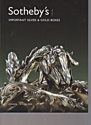 Sothebys 2006 Important Silver & Gold Boxes