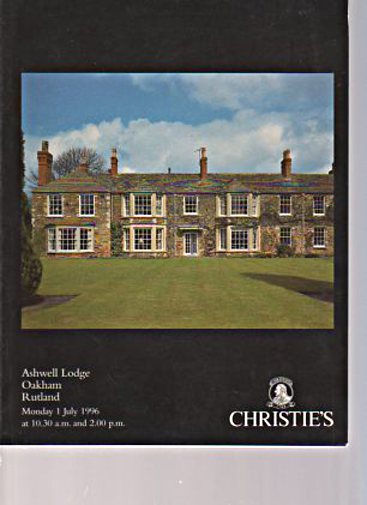 Christies 1996 Ashwell Lodge Oakham Rutland