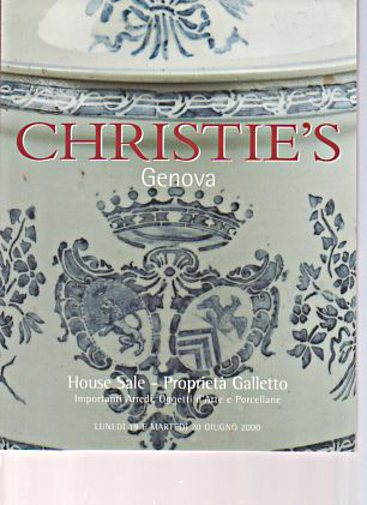 Christies 2000 House Galletto, Important Furniture Ceramics etc