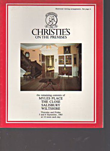 Christies 1985 Remaining Contents of Myles Place, Wiltshire - Click Image to Close