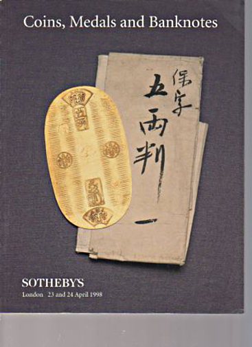 Sothebys 1998 Coins, Medals and Banknotes