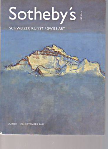 Sothebys 2005 Swiss Art