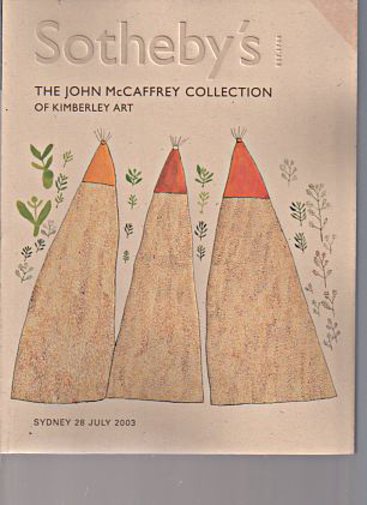 Sothebys 2003 McCaffrey Collection of Kimberley Art