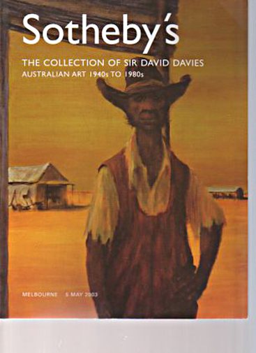 Sothebys 2002 Davies Collection Australian Art 1940 to 1980