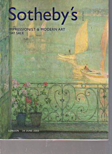 Sothebys June 2003 Impressionist & Modern Art