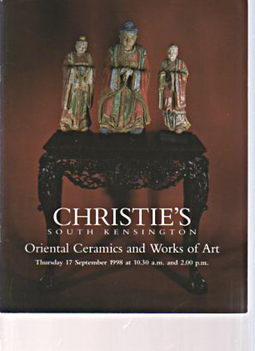 Christies September 1998 Oriental Ceramics & Works of Art