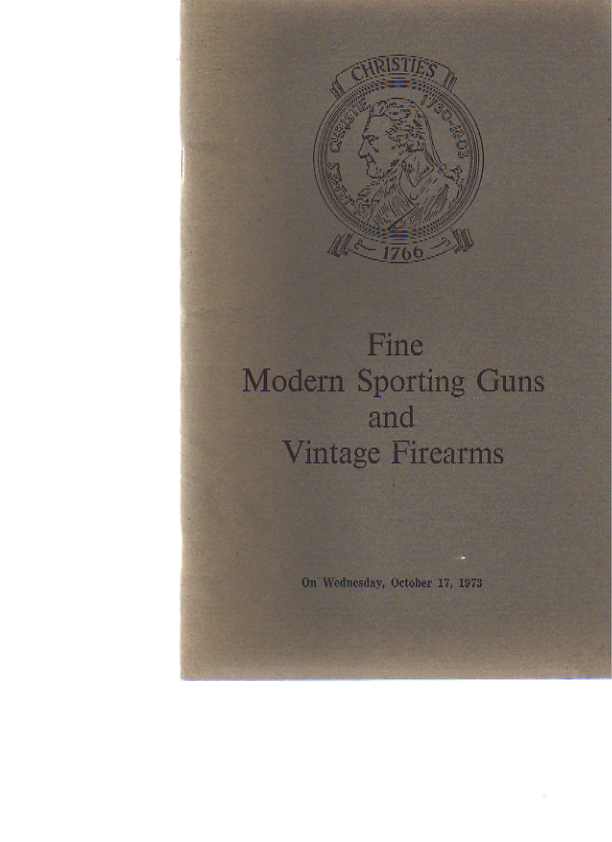 Christies 1973 Modern Sporting Guns, Vintage Firearms