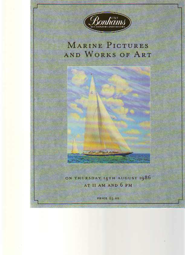 Bonhams 1986 Marine Pictures & Works of Art - Click Image to Close