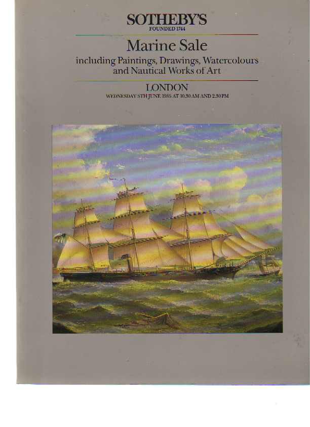 Sothebys 1985 Marine Paintings, Nautical Works of Art