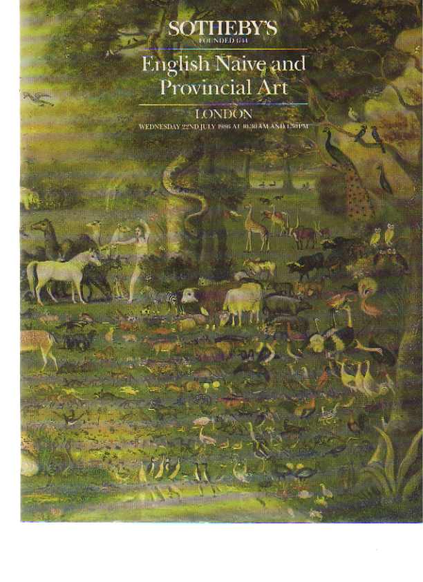 Sothebys 1986 English Naive & Provincial Art - Click Image to Close