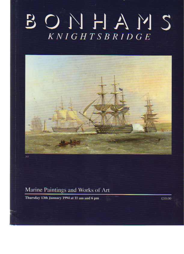 Bonhams 1994 Marine Pictures & Works of Art - Click Image to Close