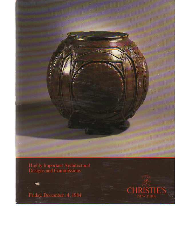 Christies 1984 Highly Important Architectural Designs - Click Image to Close