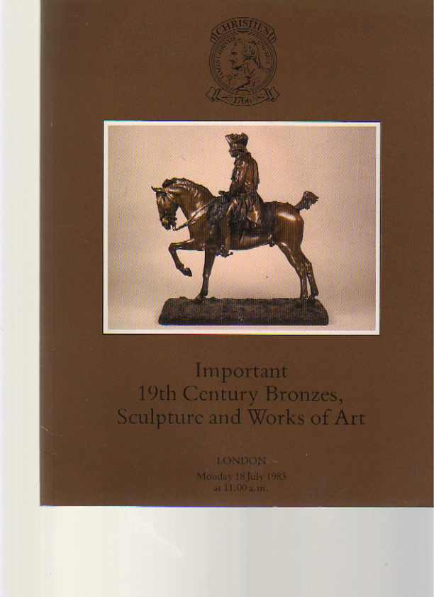 Christies 1983 19th Century Bronzes, Sculpture & Works of Art