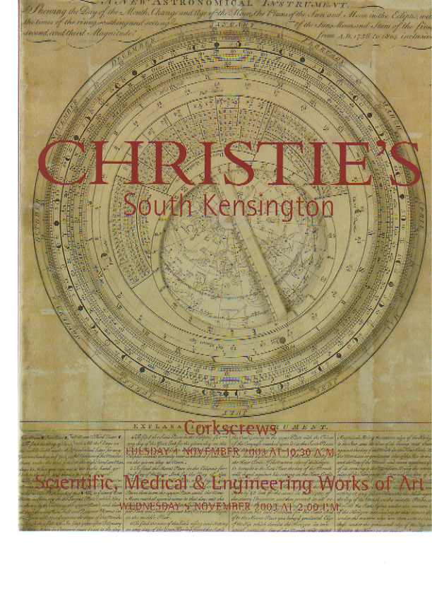 Christies 2003 Corkscrews. Scientific, Medical, Engineering