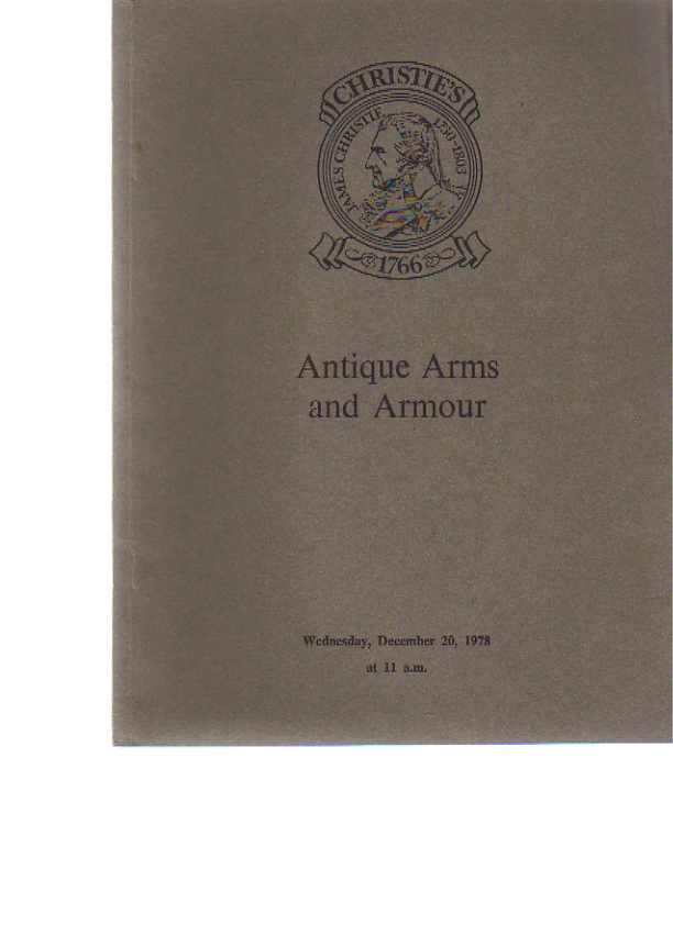 Christies 1978 Antique Arms and Armour