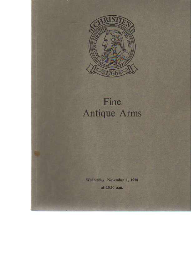 Christies 1978 Fine Antique Arms