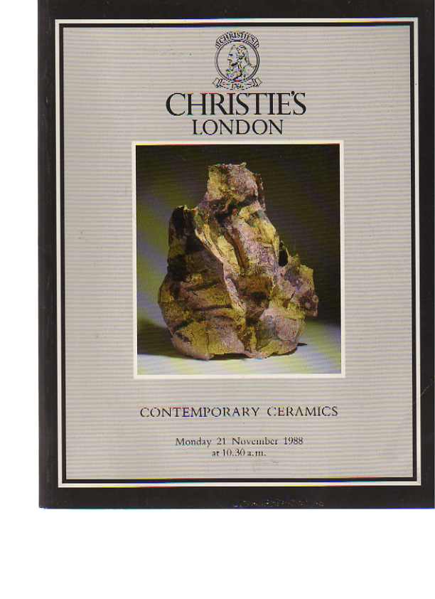 Christies 1988 Contemporary Ceramics