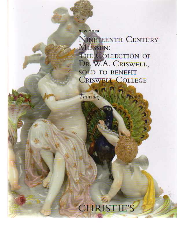 Christies 2007 Dr. Criswell Collection 19th Century Meissen