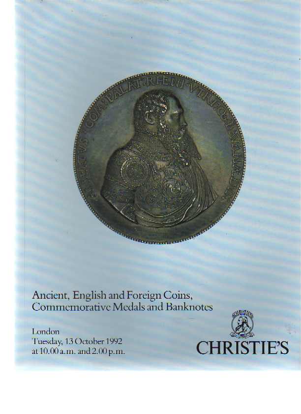 Christies 1992 Ancient, English & Foreign Coins, Medals