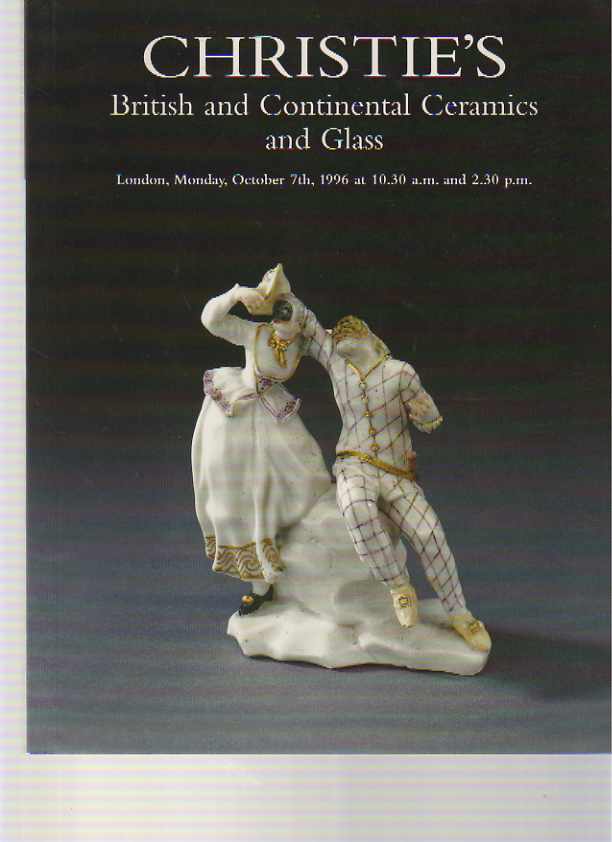 Christies 1996 British & Continental Ceramics & Glass - Click Image to Close