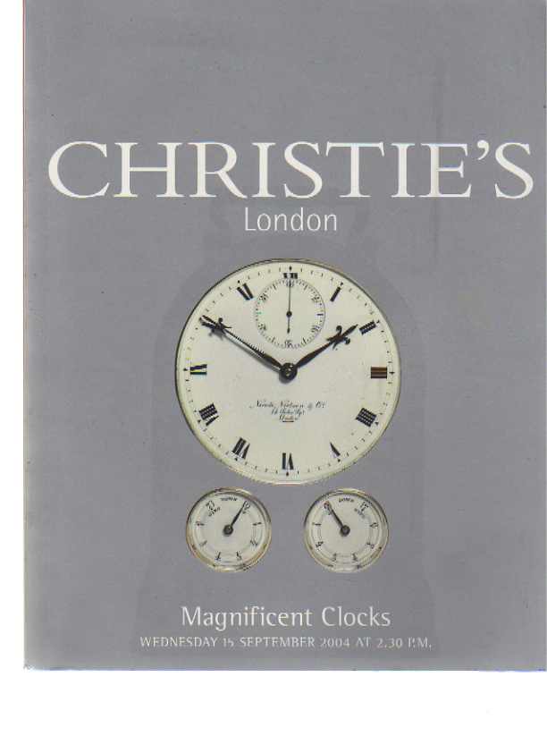 Christies 2004 Magnificent Clocks