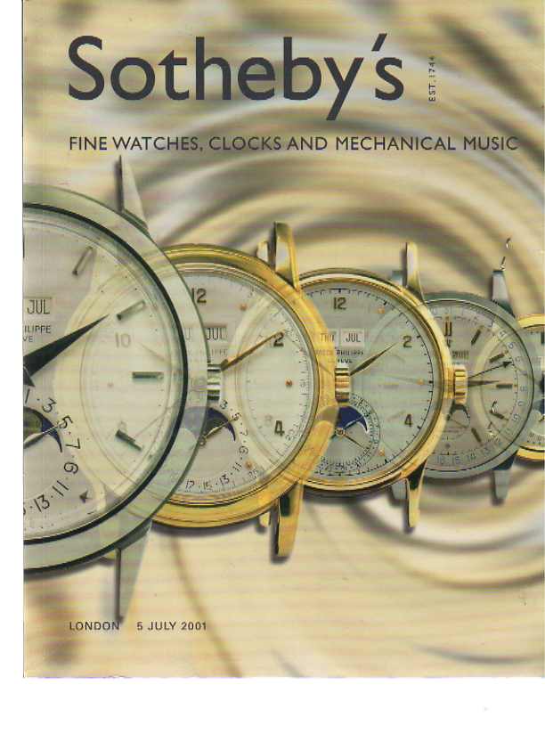 Sothebys 2001 Fine Watches, Clocks & Mechanical Music