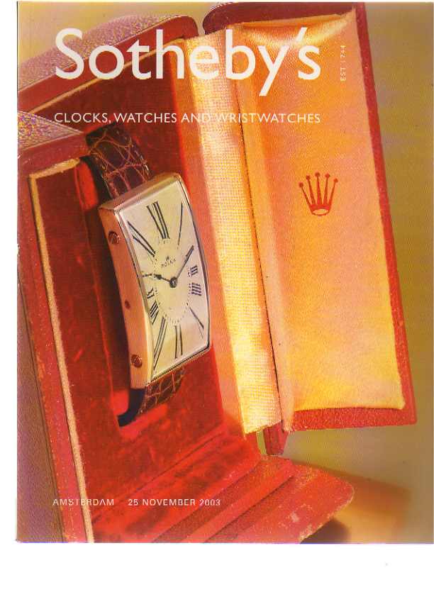 Sothebys 2003 Clocks, Watches and Wristwatches