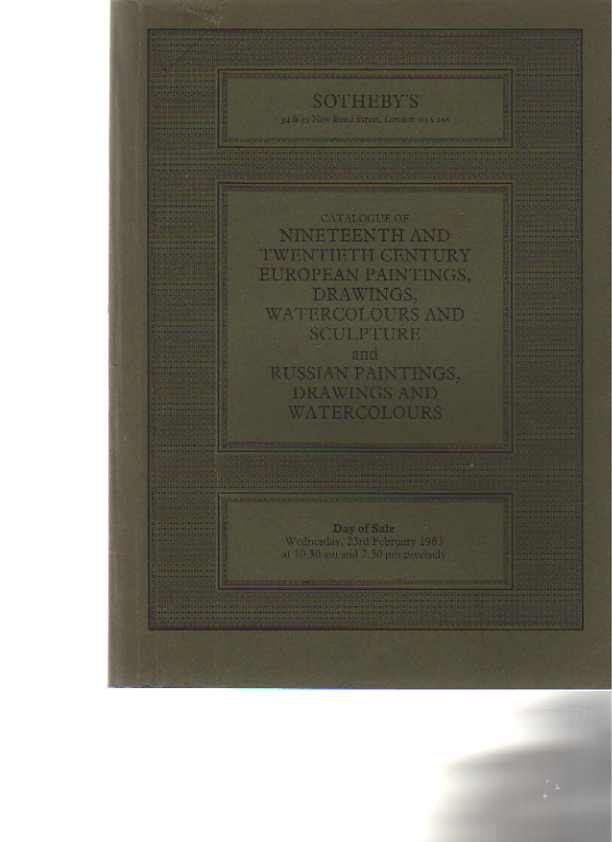 Sothebys 1983 19th, 20th Century European Paintings & Russian