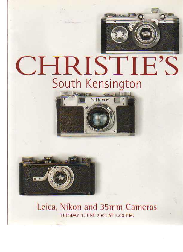 Christies 2003 Leica, Nikon & 35mm Cameras