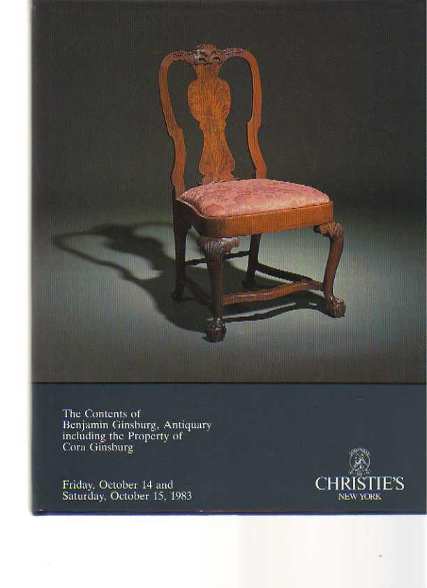 Christies 1983 Cora Ginsburg Collection, Antiquary