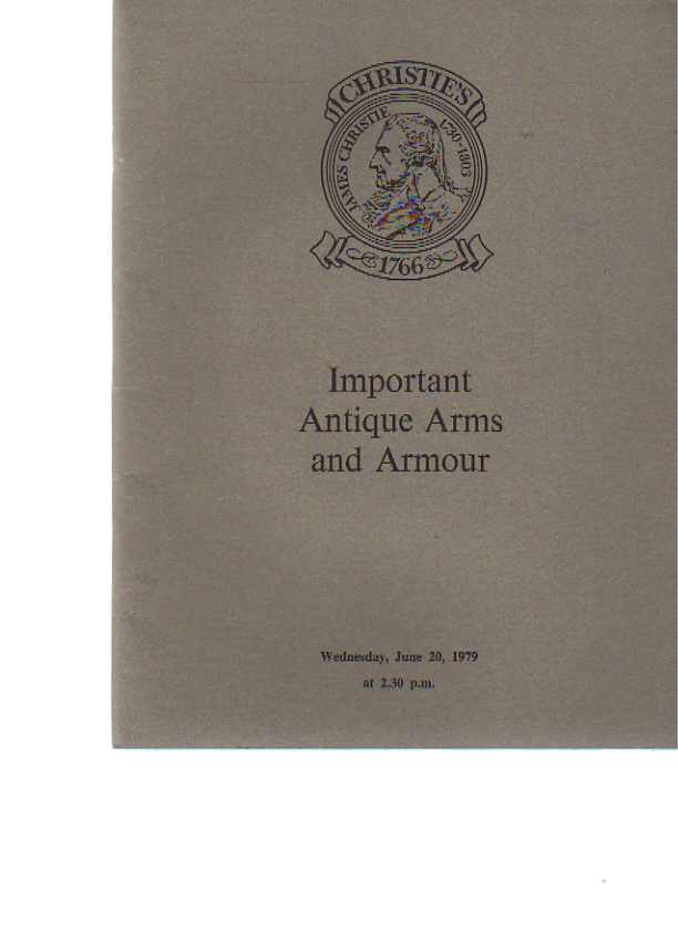 Christies 1979 Important Antique Arms and Armour