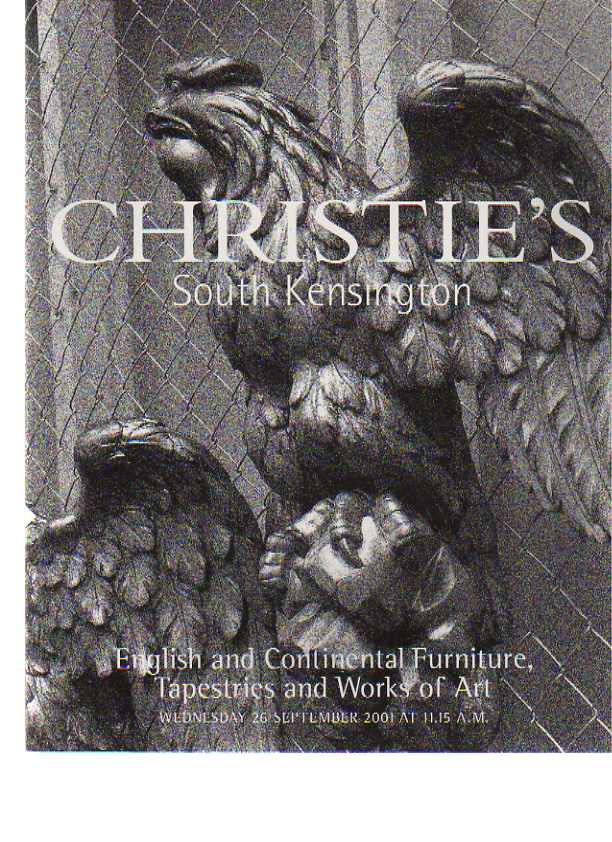 Christies September 2001 English & Continental Furniture, Tapestries