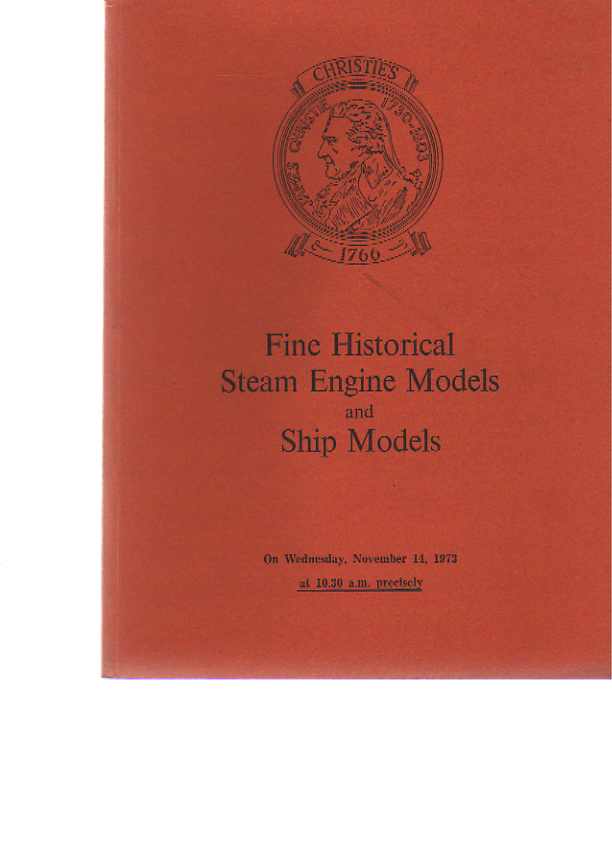 Christies 1973 Historic Steam Engines Models & Ship Models - Click Image to Close