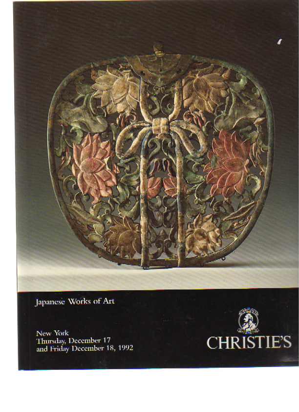 Christies December 1992 Japanese Works of Art (Digital Only)