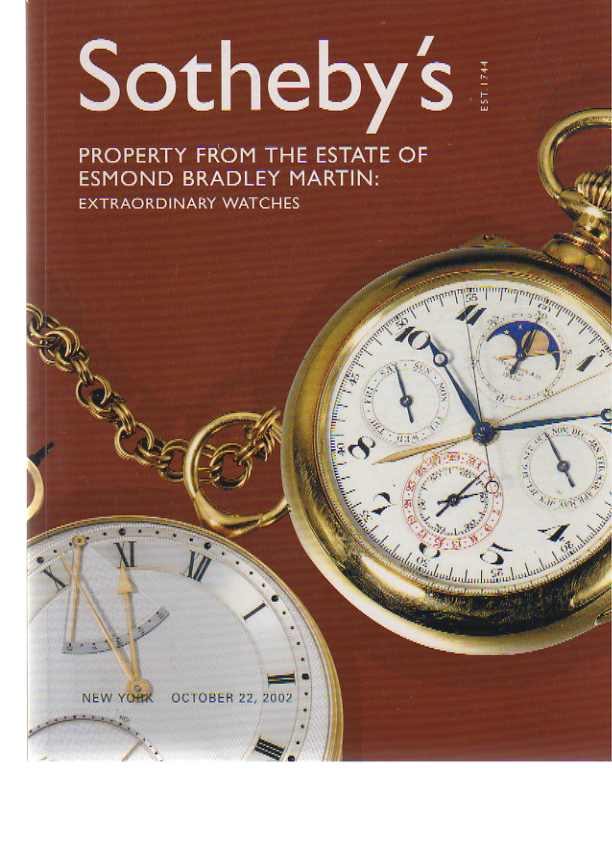 Sothebys 2002 Martin Collection Extraordinary Watches